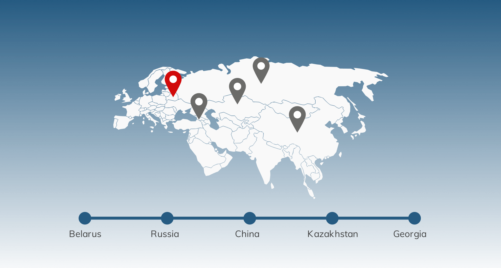 Map with our transport routes