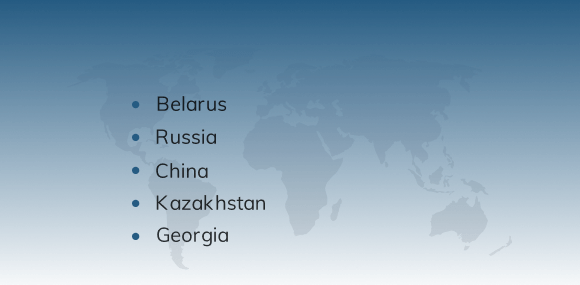 Map with our transport routes